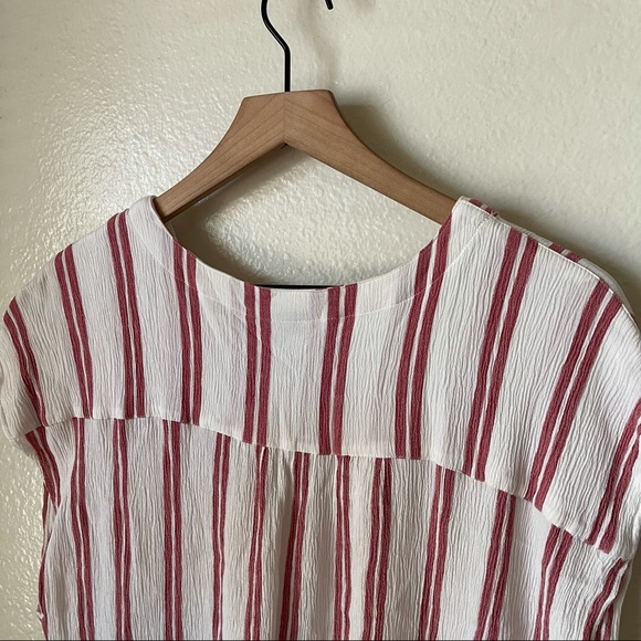 Torrid | Striped Gauze Lace Up Dolman Blouse - Picture 6 of 6